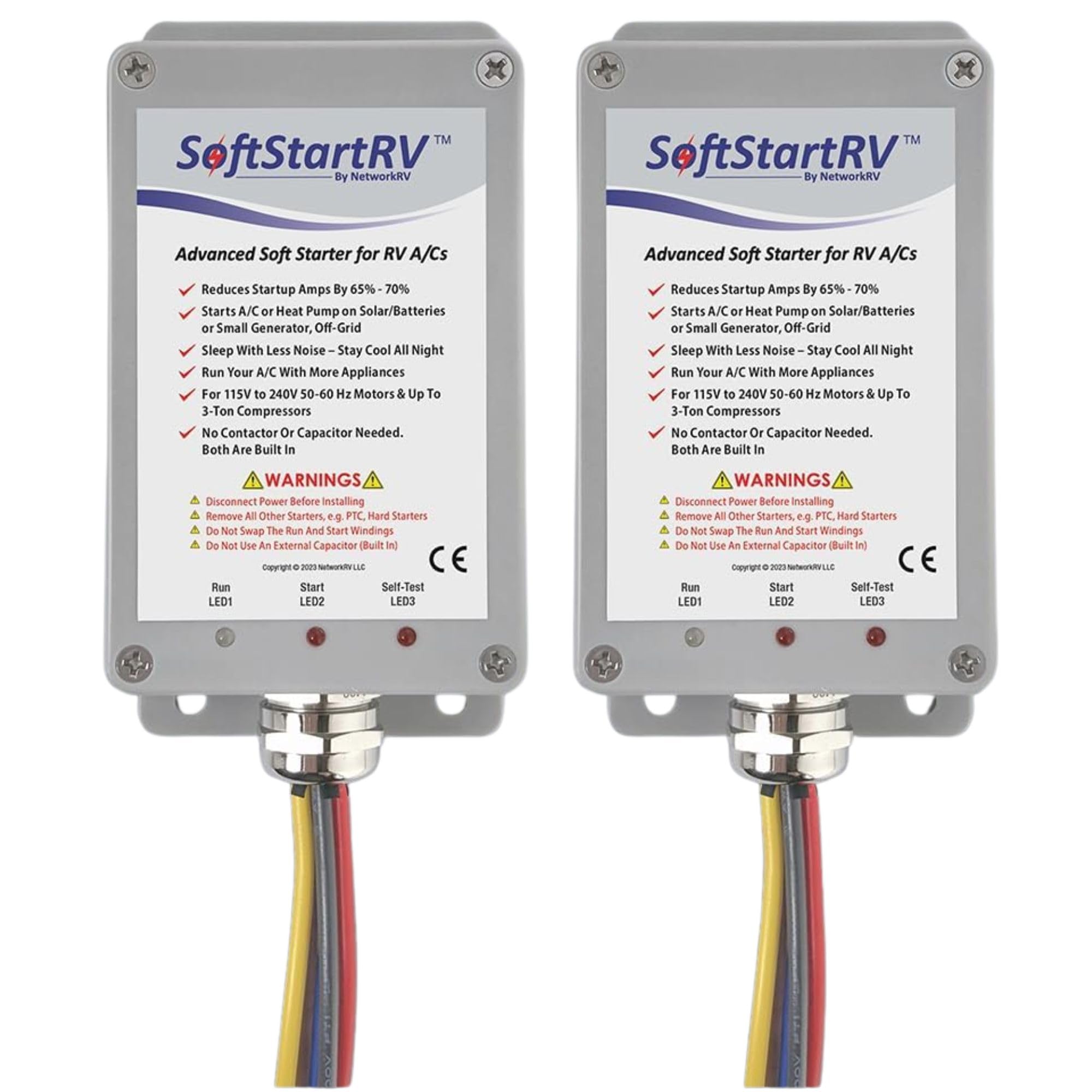 Softstartrv Rv Ac Soft Start Kit - Easy Start For Air Conditioner, 100% Waterproof, Trailer Camper, Motorhome Hvac - Pack Of 2